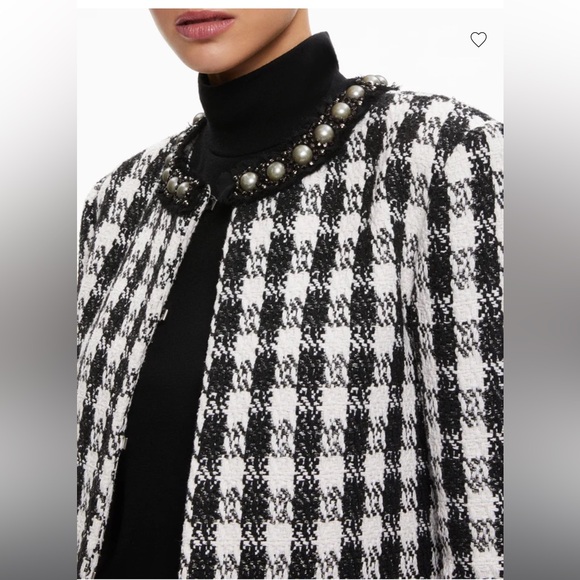 Alice and Olivia “DEON TWO-FER TWEED JACKET” - Picture 6 of 8